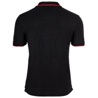 U.S. POLO ASSN. mens polo shirt with contrast details - piqué, logo, cotton stretch Black S (Small)