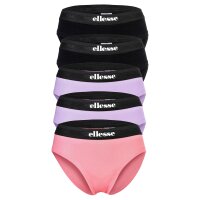 ellesse Mädchen Slips, 5er Pack - GRACIE, Unterwäsche, Logo,  Baumwolle Schwarz/Lila 158/164
