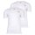 U.S. POLO ASSN. Herren T-Shirts, 2er Pack - V-Neck, Logo-Stickerei, Baumwolle Weiß M