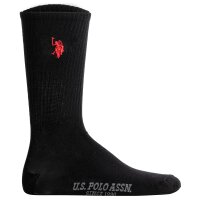 U.S. POLO ASSN. mens tennis socks, 3-pack - sports socks, logo, cotton blend White/black/grey 43-46 (9-11 UK)