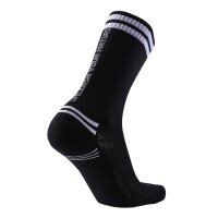 UYN Unisex Socks - Everyday Crew Socks, Logo, solid colour Black/White 35-38 (2.5-5 UK)