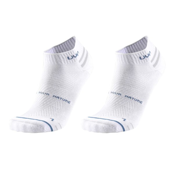 UYN unisex sneaker socks, 2-pack - Everyday Low Cut Socks, logo, single-coloured. White 35-38 (2.5-5 UK)