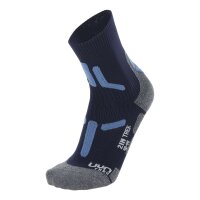 UYN Herren Trekking Socken - 2IN Socks, Socken, Polyamid, Logo Grau/Blau 35-38