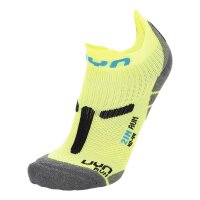 UYN Herren Running Sneaker Socken - 2IN Socks, Socken, Polyamide, Logo Gelb/Grau 39-41