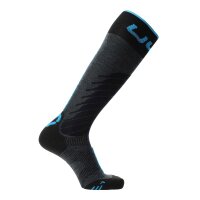 UYN Herren Ski Socken - One Merino Socks, Merinowolle, Logo Grau/Blau 35-38