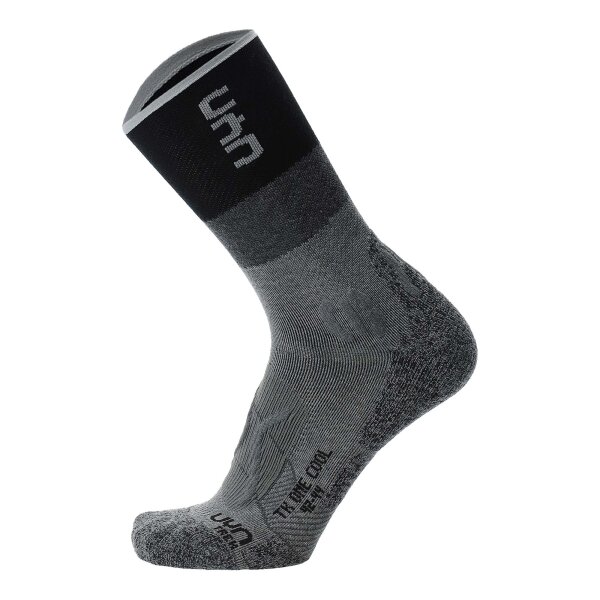 UYN men trekking socks -Trekking One Cool Socks, hiking socks, logo Grey/Black 45-47