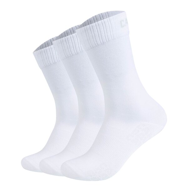 CAMP DAVID Herren Socken, 3er Pack - Action-Mesh Socks 3P, Logo, Baumwoll-Mix Weiß 39-42