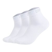 CAMP DAVID mens quarter socks, 3-pack - Action-Mesh Cotton Quarter 3P, logo White 39-42 (6-8 UK)