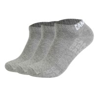 CAMP DAVID Herren Sneakersocken, 3er Pack - Action-Mesh Cotton Sneaker 3P, Logo Grau 43-46