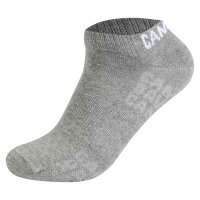CAMP DAVID Herren Sneakersocken, 3er Pack - Action-Mesh Cotton Sneaker 3P, Logo Grau 43-46