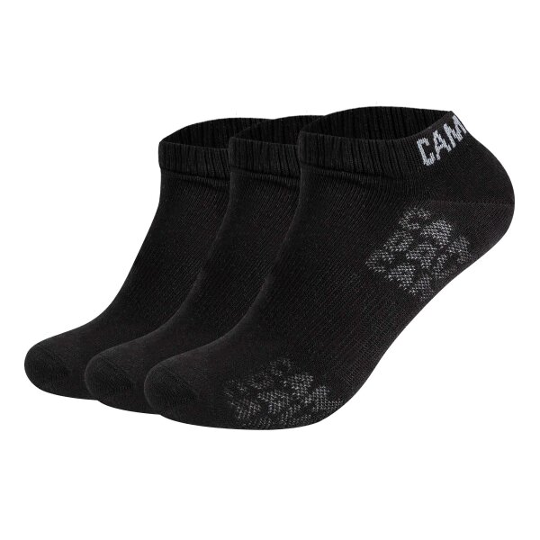 CAMP DAVID Herren Sneakersocken, 3er Pack - Action-Mesh Cotton Sneaker 3P, Logo Schwarz 39-42