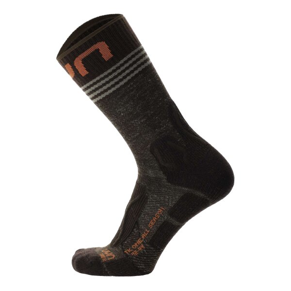 UYN Herren Trekking Socken - Trekking One All Season Mid Socks, Wandersocken,  Logo Braun 39-41