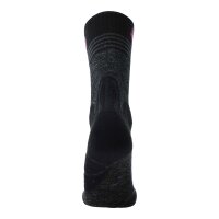 UYN Damen Trekking Socken - Trekking One All Season Mid Socks, Wandersocken, Logo Schwarz/Grau/Rosa 35-36