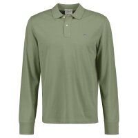 GANT Mens Polo Shirt - REGULAR SHIELD LONGSLEEVE PIQUE RUGGER, long sleeve, logo Green (Kalamta Green) XL (X-Large)