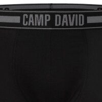 CAMP DAVID Mens Boxershorts, 2-Pack - Comfort Cotton Boxershorts 2P, Logo Black M (Medium)
