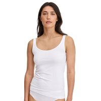 CALIDA Damen Tank Top - Essential Cotton, Unterhemd, Top, Jersey, einfarbig Weiß XS (36/38)