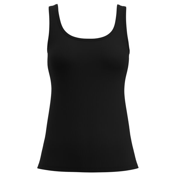 CALIDA womens tank top - Essential Cotton, undershirt, top, jersey, single-colored Black 36/38 (UK 10/12)