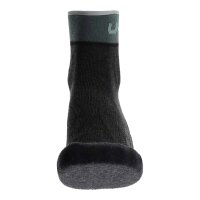 UYN Damen Trekking-Sneakersocken - Trekking One Cool Low Cut Socks, Wandersocken, Logo Schwarz/Grau 35-36