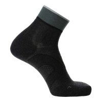 UYN Damen Trekking-Sneakersocken - Trekking One Cool Low Cut Socks, Wandersocken, Logo Schwarz/Grau 35-36