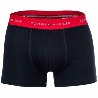 TOMMY HILFIGER mens boxer shorts, 3-pack - trunks, logo, cotton stretch Dark blue/red/white S (Small)