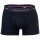 TOMMY HILFIGER Herren Boxershorts, 3er Pack - Trunks, Logo, Cotton Stretch Dunkelblau/Rot/Weiß S