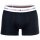 TOMMY HILFIGER mens boxer shorts, 3-pack - trunks, logo, cotton stretch Dark blue/red/white S (Small)