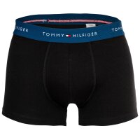 TOMMY HILFIGER Herren Boxershorts, 3er Pack - Trunks, Logo, Cotton Stretch Schwarz/Blau/Grün 2XL