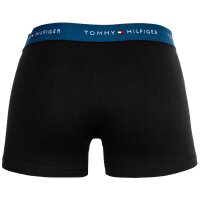 TOMMY HILFIGER Herren Boxershorts, 3er Pack - Trunks, Logo, Cotton Stretch Schwarz/Blau/Grün 2XL