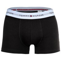 TOMMY HILFIGER Herren Boxershorts, 3er Pack - Trunks, Logo, Cotton Stretch Schwarz/Blau/Grün 2XL