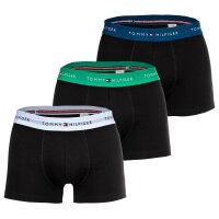 TOMMY HILFIGER mens boxer shorts, 3-pack - trunks, logo, cotton stretch Black/blue/green 2XL (XX-Large)