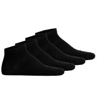 Von Jungfeld unisex sneaker socks, pack of 4 - Essentials Sneaker, single-coloured Black 35-38