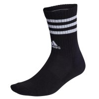 adidas Unisex Socks, 3-pack - 3-Stripes Cushioned Crew, Logo, Stripe, Cushioned Black/White/Grey 46-48