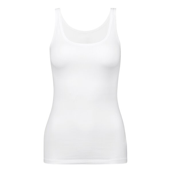 CALIDA Damen Top - Natural Comfort, Unterhemd, Tank Top, Jersey, einfarbig Weiß XXS (32/34)