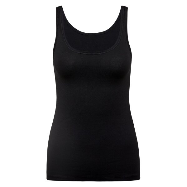 CALIDA ladies top - Natural Comfort, vest, tank top, jersey, single-coloured Black (32/34)
