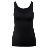 CALIDA Damen Top - Natural Comfort, Unterhemd, Tank Top, Jersey, einfarbig Schwarz XXS (32/34)
