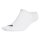 adidas unisex sneaker socks, 3-pack - Sportswear Thin No-Show, logo, single-coloured White 43-45
