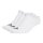 adidas Unisex Sneaker Socken, 3er Pack - Sportswear Thin No-Show, Logo, einfarbig Weiß 40-42