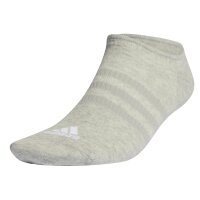 adidas Unisex Sneaker Socken, 3er Pack - Sportswear Thin No-Show, Logo, einfarbig Schwarz/Grau/Weiß 37-39