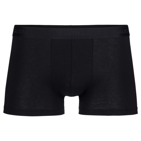 CALIDA mens boxer shorts - Evolution, soft waistband, single-coloured Black M (Medium)
