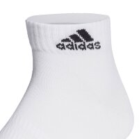 adidas unisex sneaker socks, 3-pack - Sportswear Thin No-Show, logo, single-coloured White 37-39