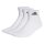 adidas Unisex Quarter Socken, 3er Pack - Sportswear Thin Ankle, Logo, einfarbig Weiß 37-39