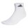 adidas Unisex Quarter Socken, 3er Pack - Sportswear Thin Ankle, Logo, einfarbig Weiß 37-39