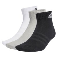adidas unisex sneaker socks, 3-pack - Sportswear Thin No-Show, logo, single-coloured Black/Grey/White 40-42