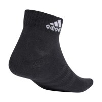 adidas unisex sneaker socks, 3-pack - Sportswear Thin No-Show, logo, single-coloured Black/Grey/White 40-42