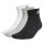 adidas unisex sneaker socks, 3-pack - Sportswear Thin No-Show, logo, single-coloured Black/Grey/White 37-39