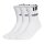 adidas unisex quarter socks, 3-pack - Sportswear Thin Ankle, logo, solid colour White 43-45
