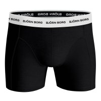 BJÖRN BORG Herren Boxershorts, 5er Pack - Cotton Stretch Boxer , Baumwolle, Logobund Schwarz/Blau XL