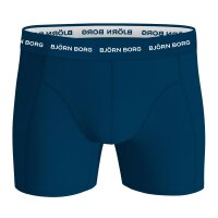 BJÖRN BORG Herren Boxershorts, 5er Pack - Cotton Stretch Boxer , Baumwolle, Logobund Schwarz/Blau XL