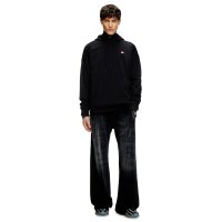 DIESEL mens hoodie - ROB HOOD, sweatshirt, hood, logo, cotton blend Black M (Medium)