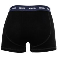 DIESEL Herren Boxershorts, 3er Pack - DAMIEN-UTLT, Cotton Stretch, uni/gemustert Schwarz/Blau M
